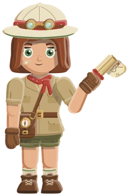 The Explorer: an explorer in a pith helmet and khaki, holding a map.