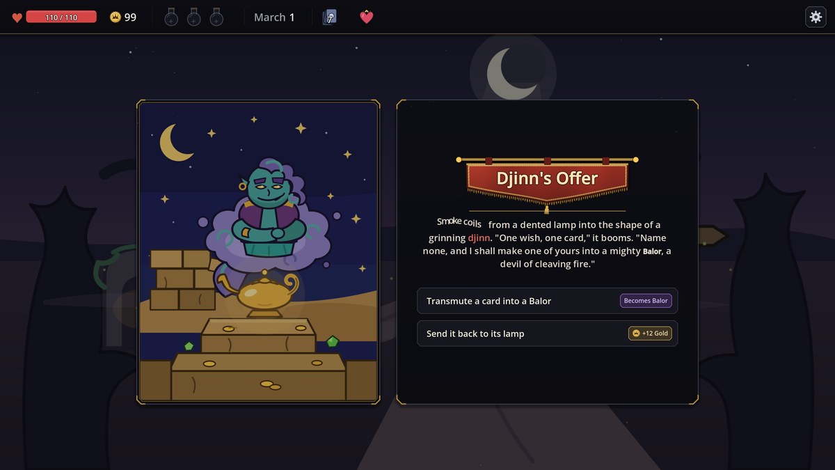 The Djinn's Offer event, its illustration drawn in the new style