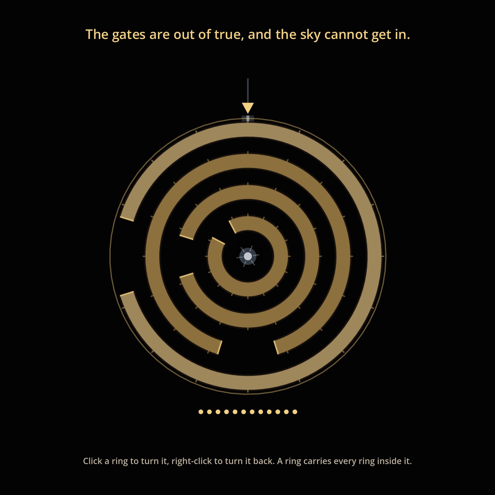 The Brass Pilgrim's lantern of rings