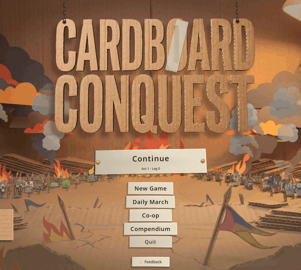 The settings sheet flips open from a folded quarter note over the title screen, then folds shut again