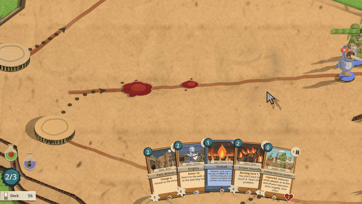 The Crispy Kiwi kills goblins on a lane, each kill lands a 0-cost Hollow copy of the goblin in the hand, and the captured goblins are then played back onto the field